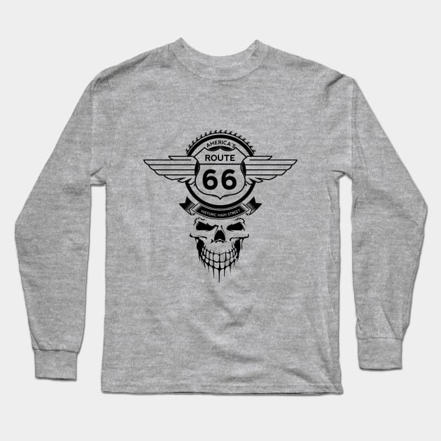 Route 66 Long Sleeve T-Shirt by Litho